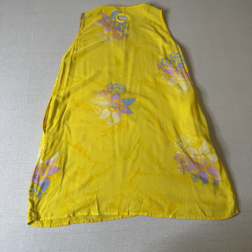 Gazapati Women's Yellow Watercolor Y2K Colorful Tunic One Size - Picture 3 of 8